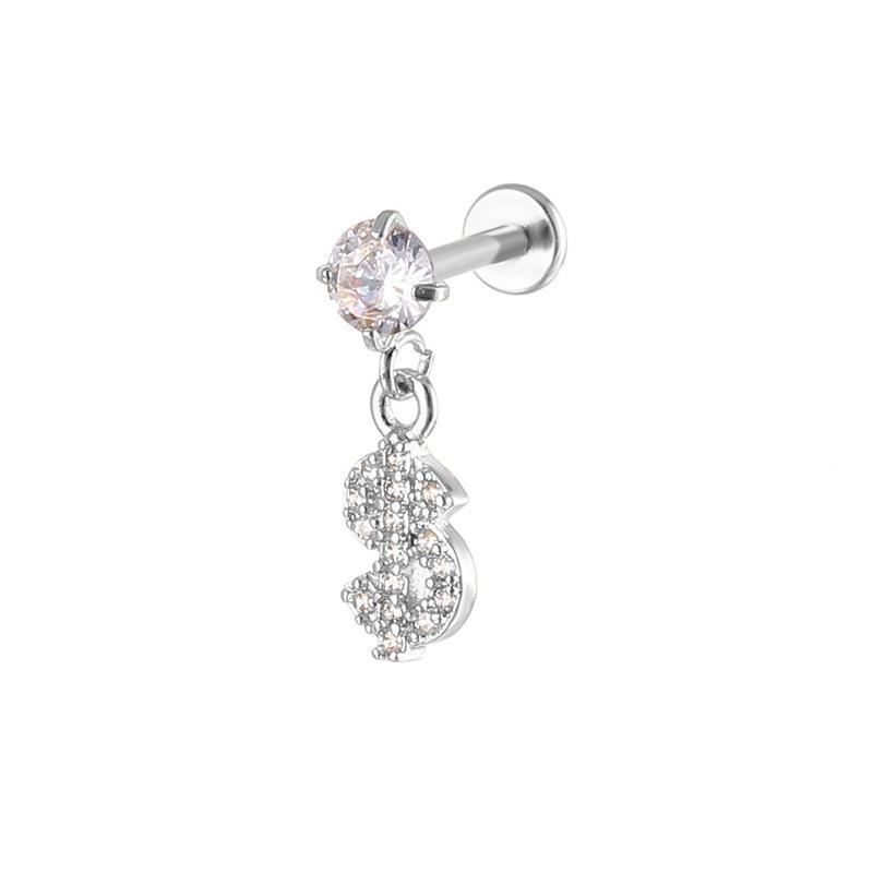 Internally Threaded Lip Stud Ear Cartilage Hoop Dangle Body Piercing Jewelry