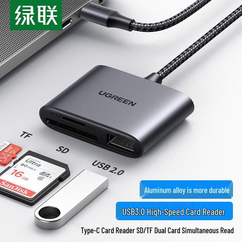UGREEN USB 3.0 Type-C Multi-function SD/TF Card Reader