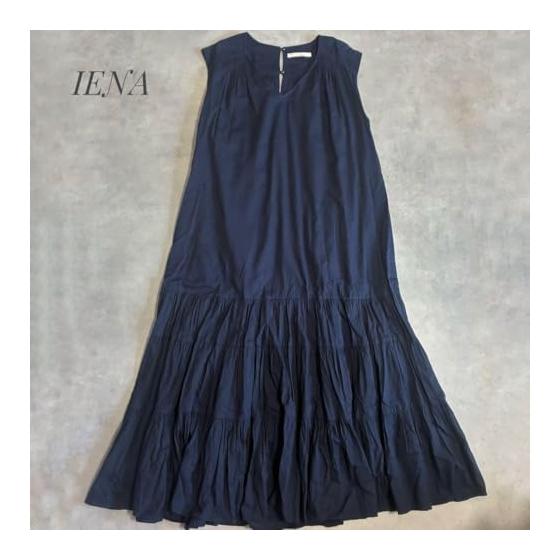 IENA Cotton Voile Indian Cotton Soft Tiered Navy No. 36