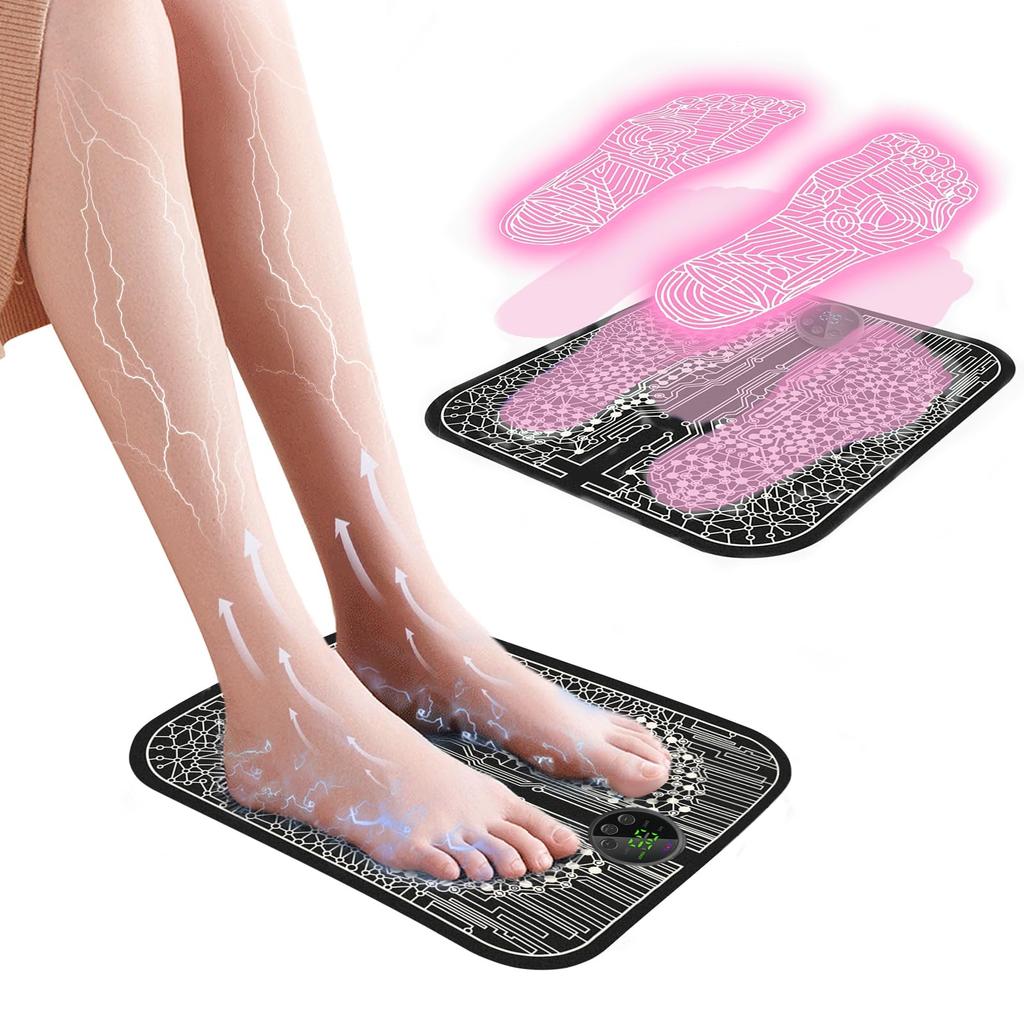 Foot EMS Device with 10 Modes and 39 Foot Mat for Relaxation and Leg Perfect as a and Includes a Japanese Instruction Manual Levels, Training, Gift,