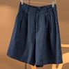 Lyocell Tencel Linen Shorts Women's Summer Thin Breathable Five-point Pants Literary Loose High-waisted Wide-leg Pants