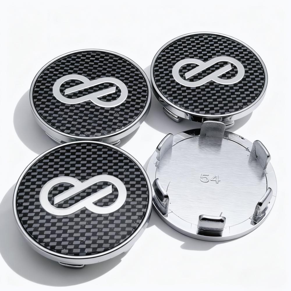 4pcs 54MM 49MM Car Wheel Center Caps With ENKEI Logo Emblem Badge Wheel Rim Hubcap Hub Center Dust Cover Replace Car Accessories