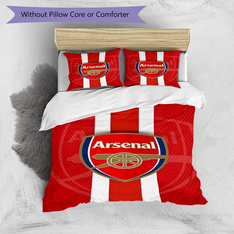 3pcs Duvet Cover Set (1*Duvet Cover + 2*Pillowcase, Without Core),football team.C Print Bedding Set, Bedroom Decor, All‑Season, Birthday Gift