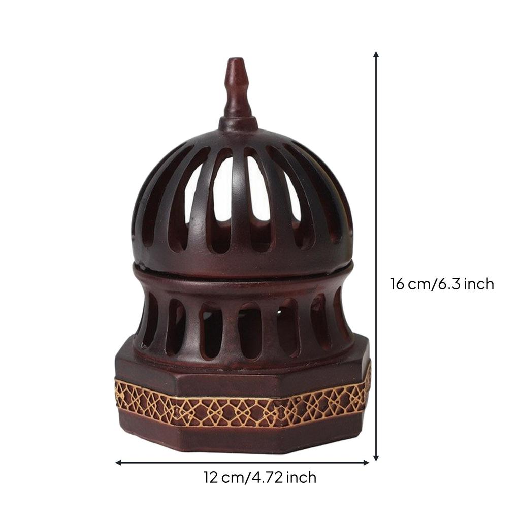 Scent Burner with Openwork Enclosure Decorative Resin Ventilated