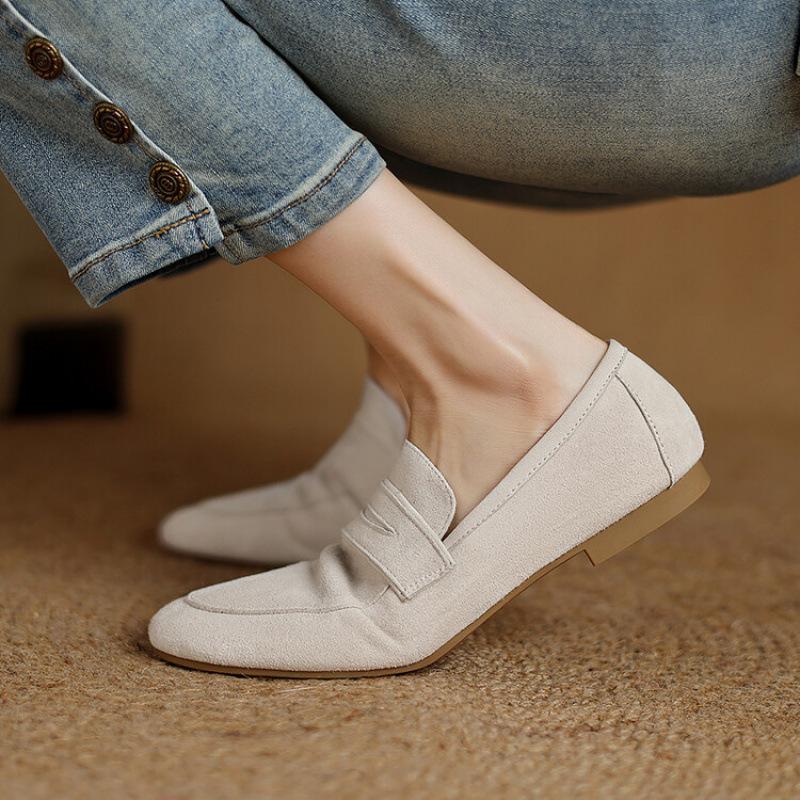 

Comfortable and soft new low-heeled flat-soled single shoes women s four-season leather casual single shoes women s low-top shallow-mouth sheepskin w 39