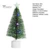 Mini LED Glowing Christmas Tree with Plastic Base Colorful String Light Simulation Pine Needle Desktop Cedar Tree Ornament Winter Holiday Home
