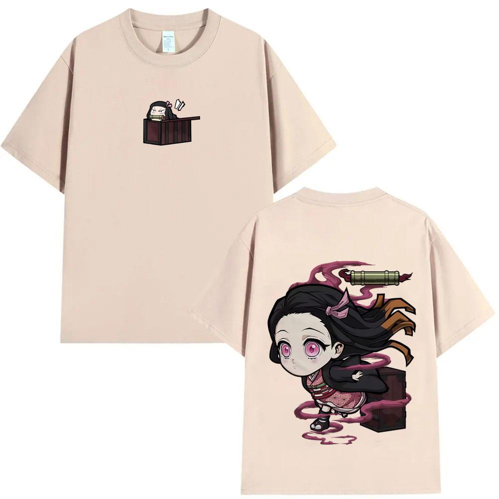 Anime Demon Slayer T-shirt Kawaii Cute Kamado Nezuko Graphic T Shirts Men Women Cartoon Tee Shirt Men's Oversized T-shirts