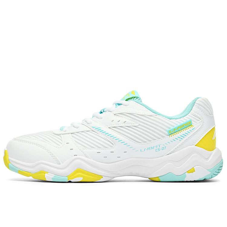 

new LiNing Speed Collection Long Wind Cushioning Wear Resistant Low Top Badminton Shoes Unisex White Green 43
