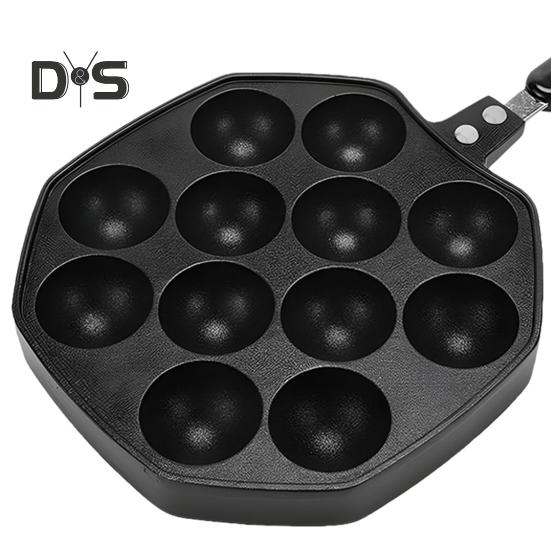 Takoyaki Grill Pan Plate 12 Holes Non-Stick Cooking Grill Baking Pan Octopus Ball Baking Tray for Squid Balls Pancakes