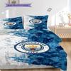 Manchester City Emblem Bedding (1 * duvet cover + 2 * pillowcase, without core) 2DFlat Soft and comfortable Bedding set Duvet cover and pillowcase