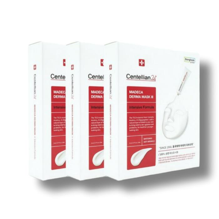 Dongkook Pharma Madeca Derma Mask Pack 3 Intensive Formula, 10 Sheets × 3