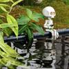 Funny Small Skeleton Fishing Sitter Resin Statues Ornaments for Home Garden Decor