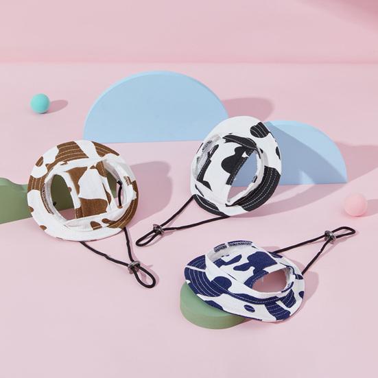 Rybářská čepice s otvory pro uši Nastavení spony do uší Ušní větruodolná Bavlna Outdoorové sportovní oblečení Klobouk na opalování pro domácího mazlíčka Denní umístění