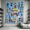 Naruto Characters Wall Tapestry Aesthetic Wall Hanging Printed Fabric Blanket Decorative Tapestries For Bedroom Living Room Home Decor