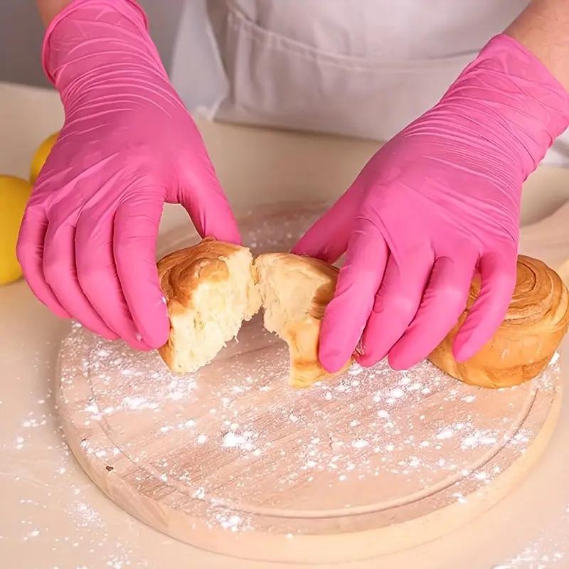 Fuchsia Nitrile Gloves Disposable Powder Free Household Cleaning Gloves for Kitchen Gardening Working Dishwashing Industrial