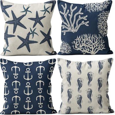 Beach Style Pillow Covers, Sofa and Chair Cushion Covers, Home Bedroom Decor