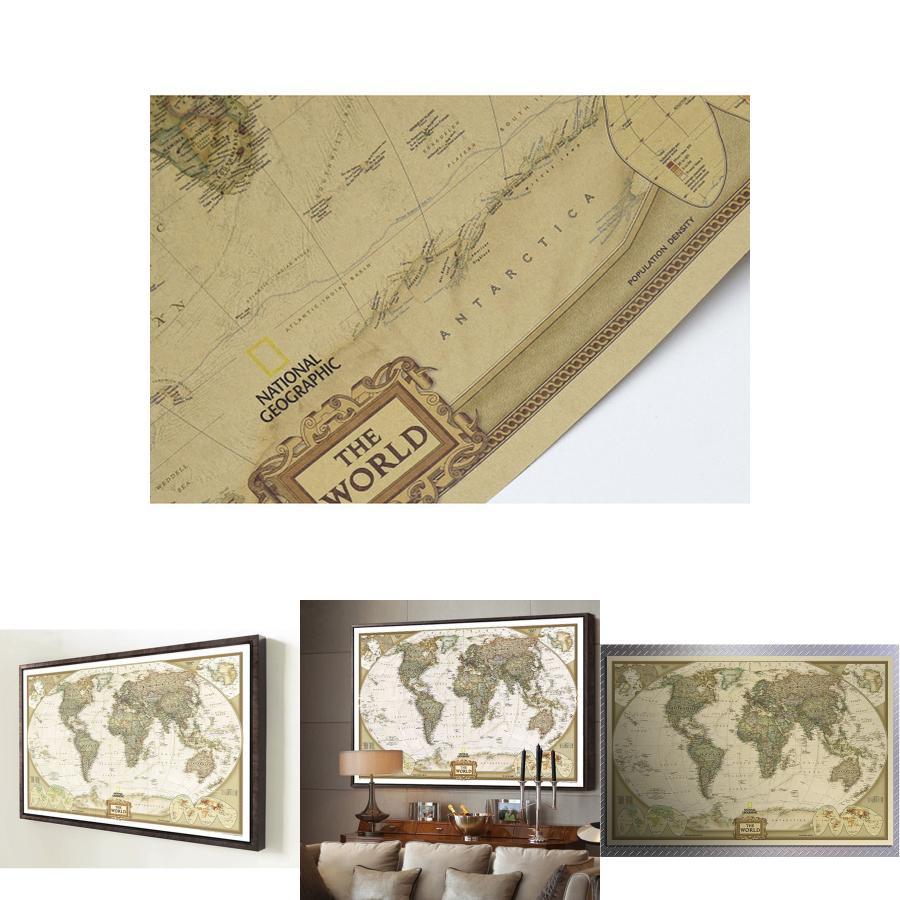 Vintage Retro Paper World Map Poster For Unique Children Gifts And Stylish Wall Decor