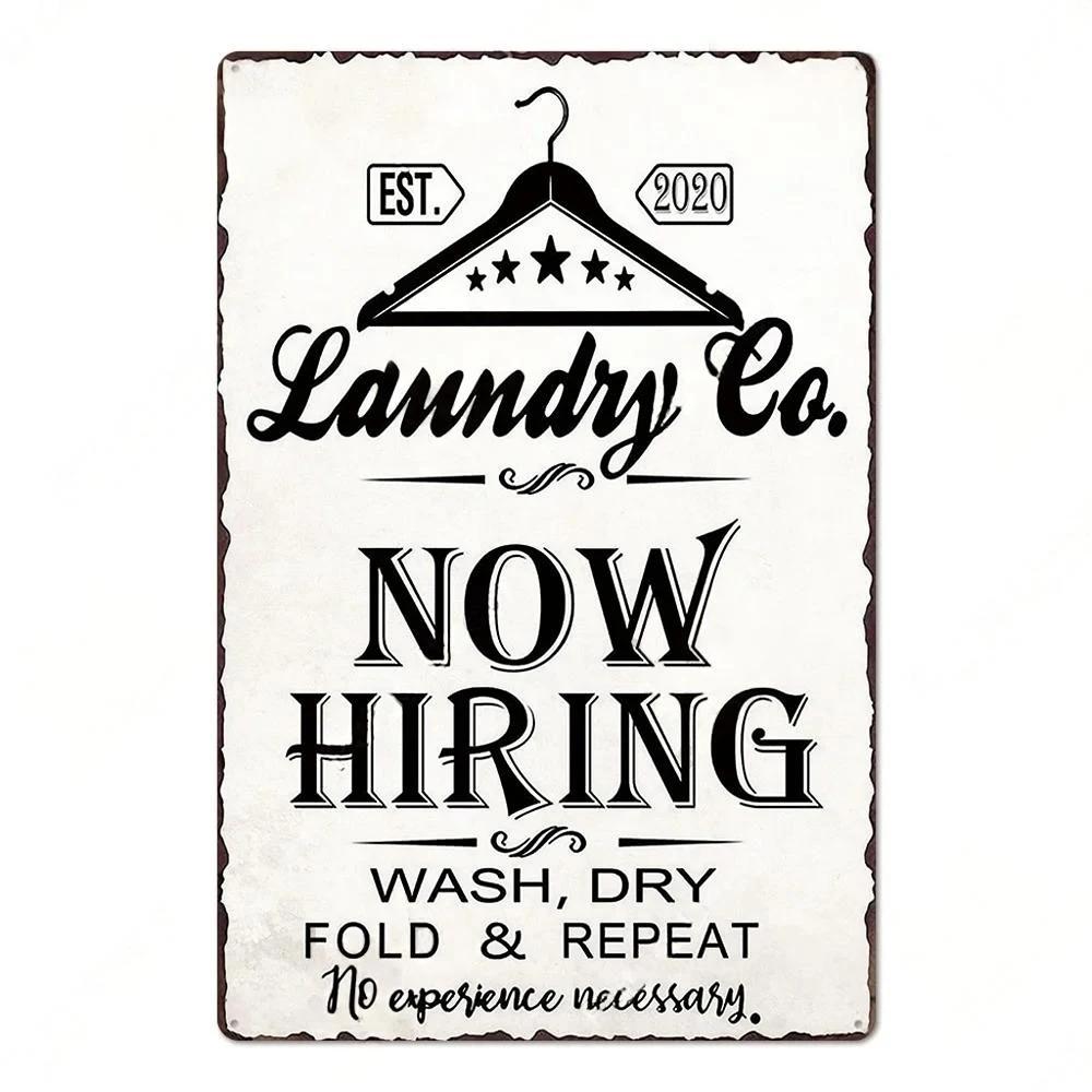 Laundry Vintage Metal Posters Tin Signs Decor Funny Metal Plaque Pin Up Girl Home Wall Art Painting