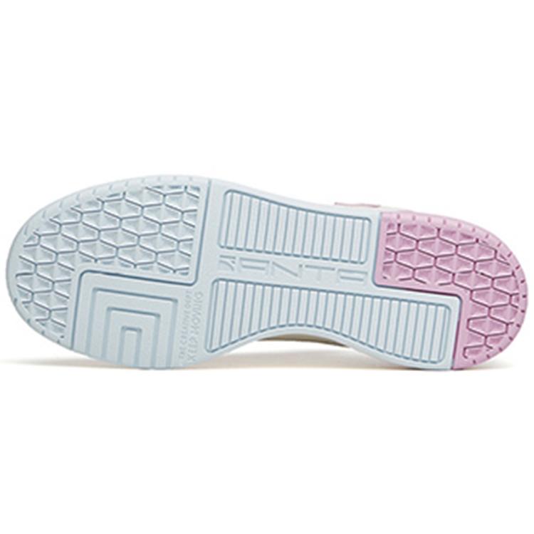 New Anta Life Collection Slip Resistant Low Top Skateboard Shoes Women's White Purple 922138005-4