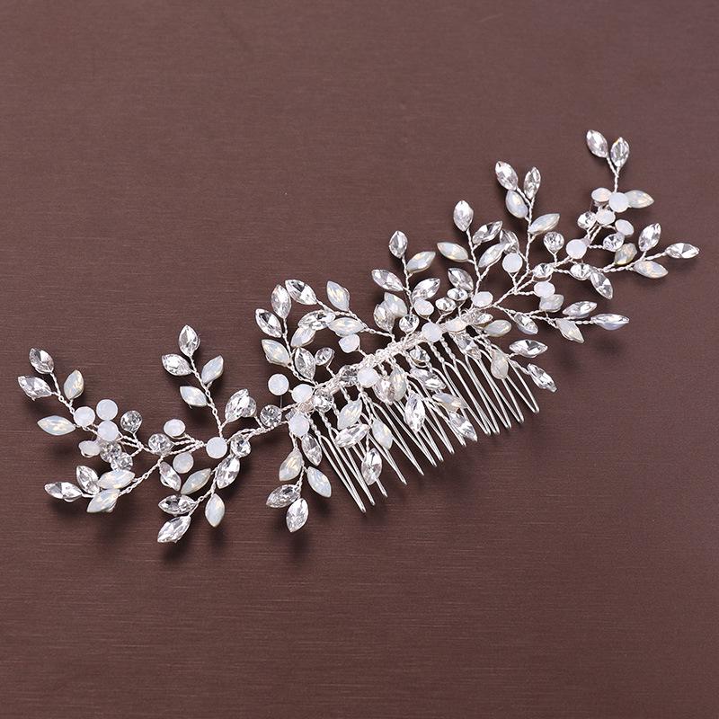 

Tuanming Crystal Rhinestone Bridal Hair Comb Headwear белый