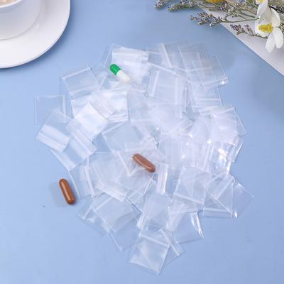 100Pcs Pe Plastic Packaging Bags Zip Lock Bag Pill Packaging Pouches  Mini Zip Lock Bags Zipper Bag Ziplock Bag 2.5X3Cm