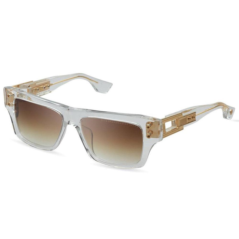 

DitA GrAndmAster Seven Dt Dts407 A 02 Unisex rectAngle sunglAsses crystAl cleAr Yellow Gold