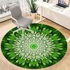 1pc Green Floral Pattern Chair Carpet for Office, Soft Flannel Throw Mat, Perfect for Office,Holiday Party Decoration Choice Yy251113185