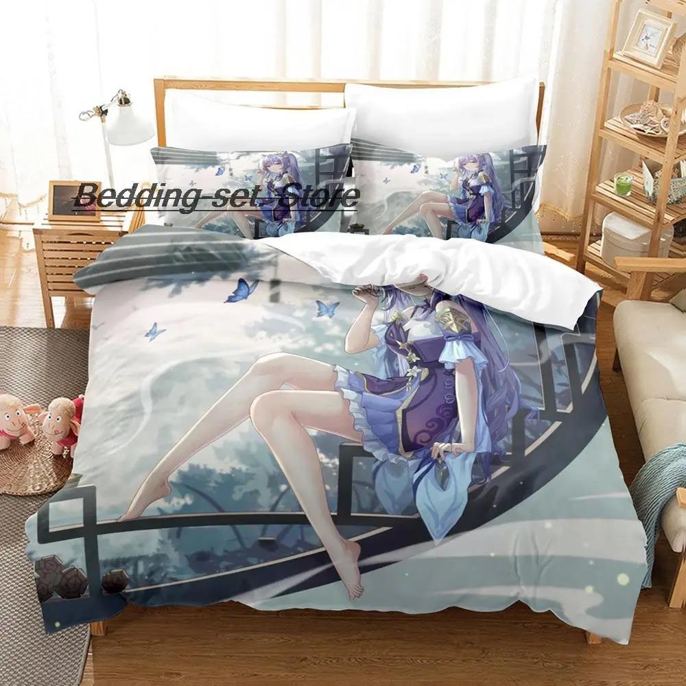Comfortable Anime Print Bedding Set With Duvet Cover And Pillowcases Single Twin Full Queen King Sizes For All Ages