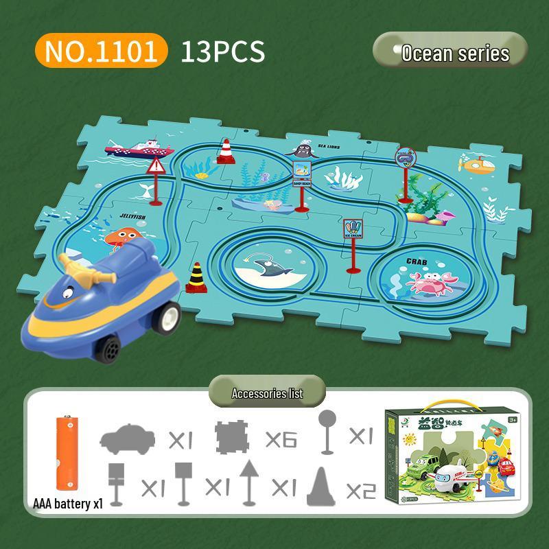 Hot-Selling DIY Electric Puzzle Car and City Map Toy for Children