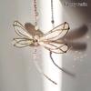 Creative Metal Wing Dragonfly  Suncatcher Garden Wind Chimes Butterfly Home Decor Window Car Ornaments