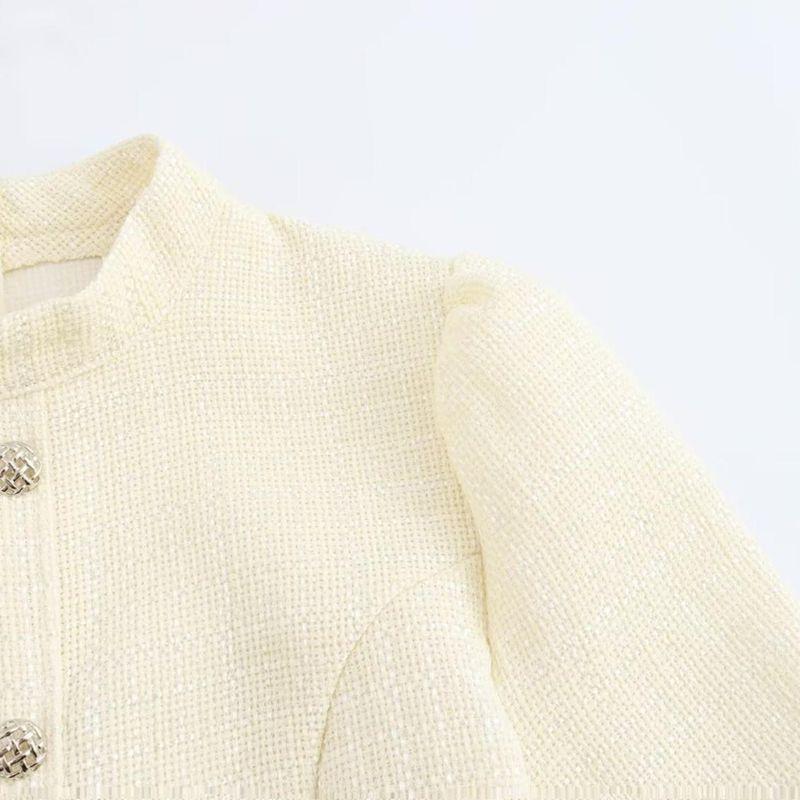 Kaslead New Arrival Women's Clothing Fashion Style Minimalist Retro Waist-Controlled Stitching Pleated Long Sleeves Coarse Spinning Dress