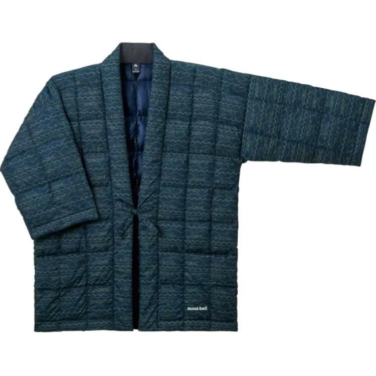 

MONTBELL ХАН-ТЕН Удобный Приятный к коже Принт Домашний Полурукав Пуховики и Пальто Темно-морской синий Мужской S