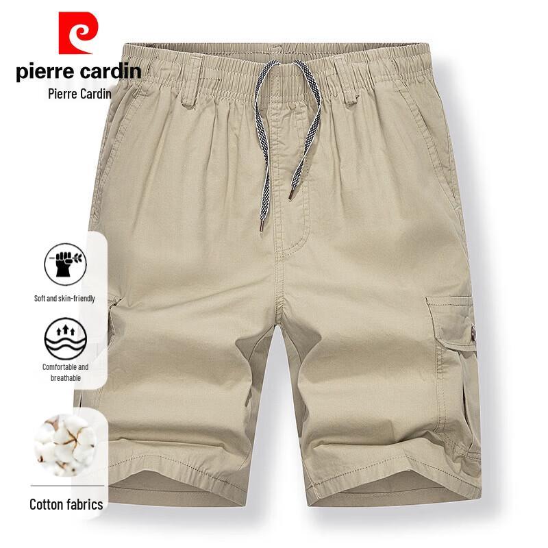Pierre Cardin Men s 100% Cotton Elastic Waist Casual Shorts XL