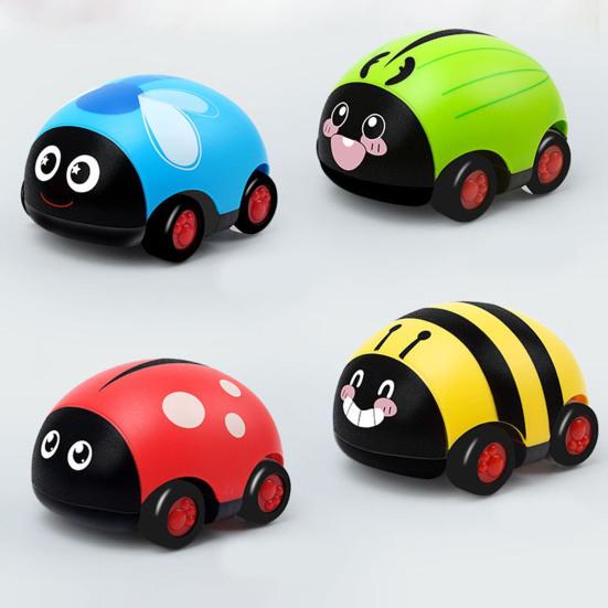 Pull Back Car Lovely Simulated Plastic Ladybug Two-way Pull Back Toy for Kids