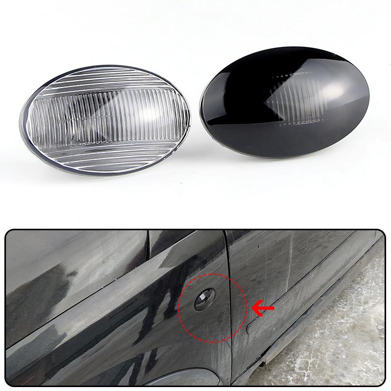 2PC For Opel Vauxhall Combo Tour Corsavan Mk2 Corsa C Tour Meriva Car Side Marker Lamp Covers Indicator Turn Signal Light Shells