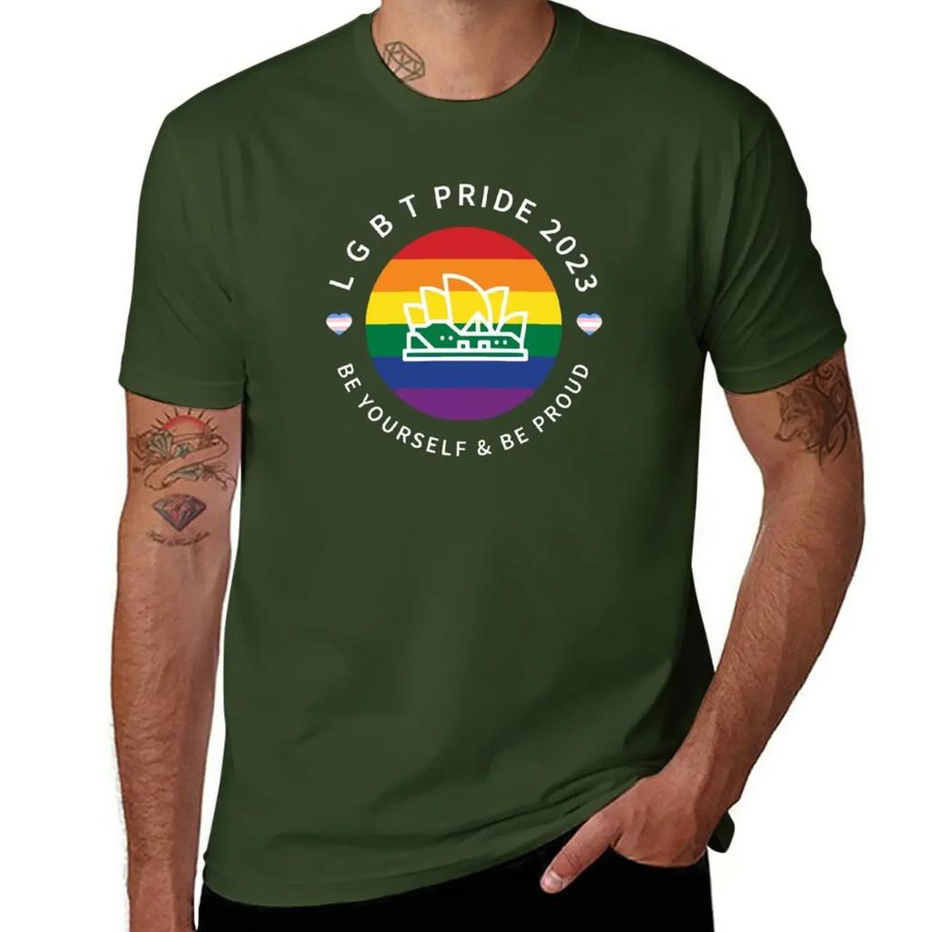 Sydney Pride Festival 2023 T-Shirt Sports Fans Aesthetic Clothes Customs Design Your Own Men's T-shirts