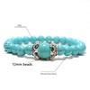 Noter Natural Tiger eye Bracelets Men Antique Crown Braslet 8mm Obsidian Lava Stone Brazalete Male Accessories Pulseira Armband
