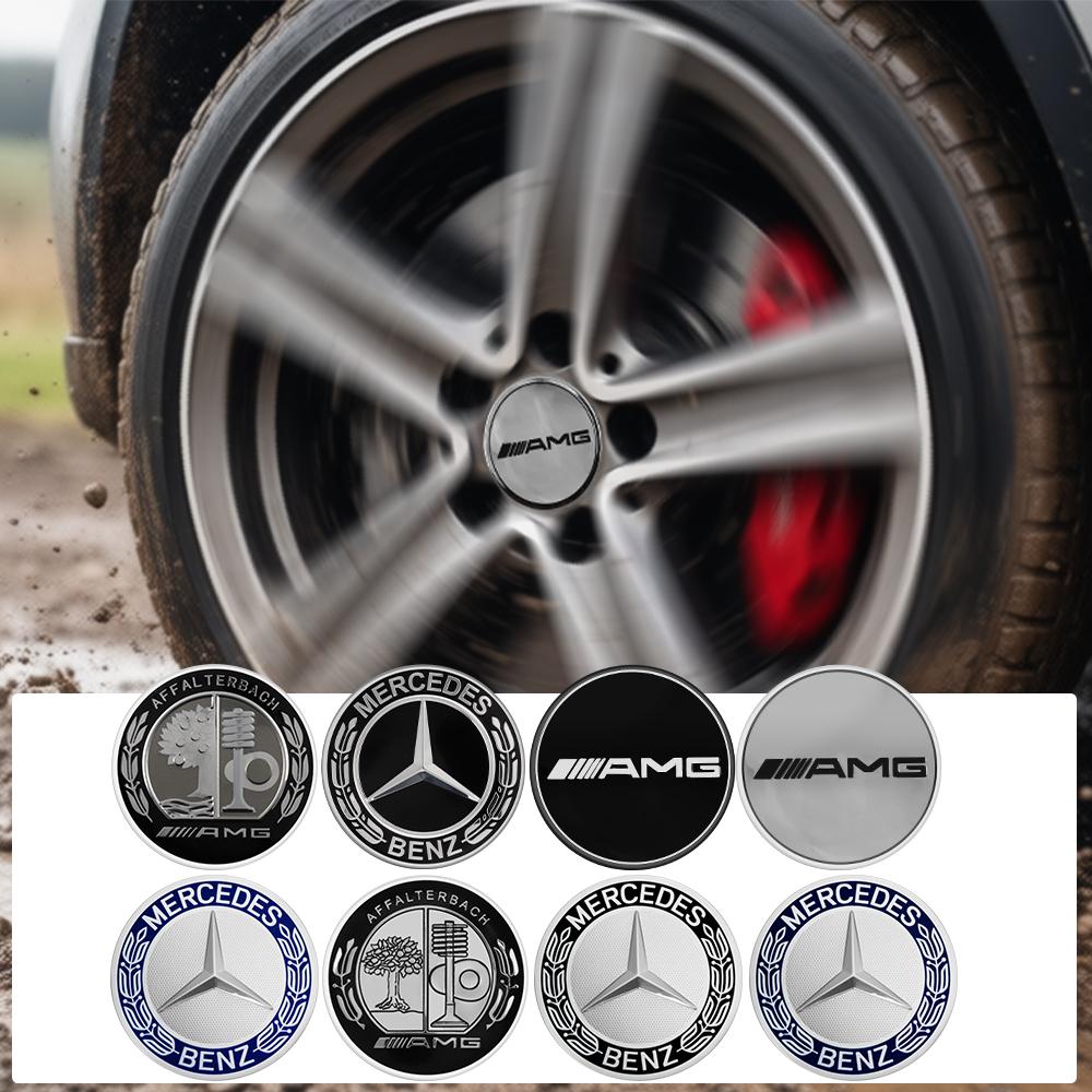 4pcs 75mm For Mercedes Benz AMG W211 W205 W213 W203 C218 A207 CLA CLS E CLA Car Wheel Center Logo Hub Cap Badge Cover Accessorie