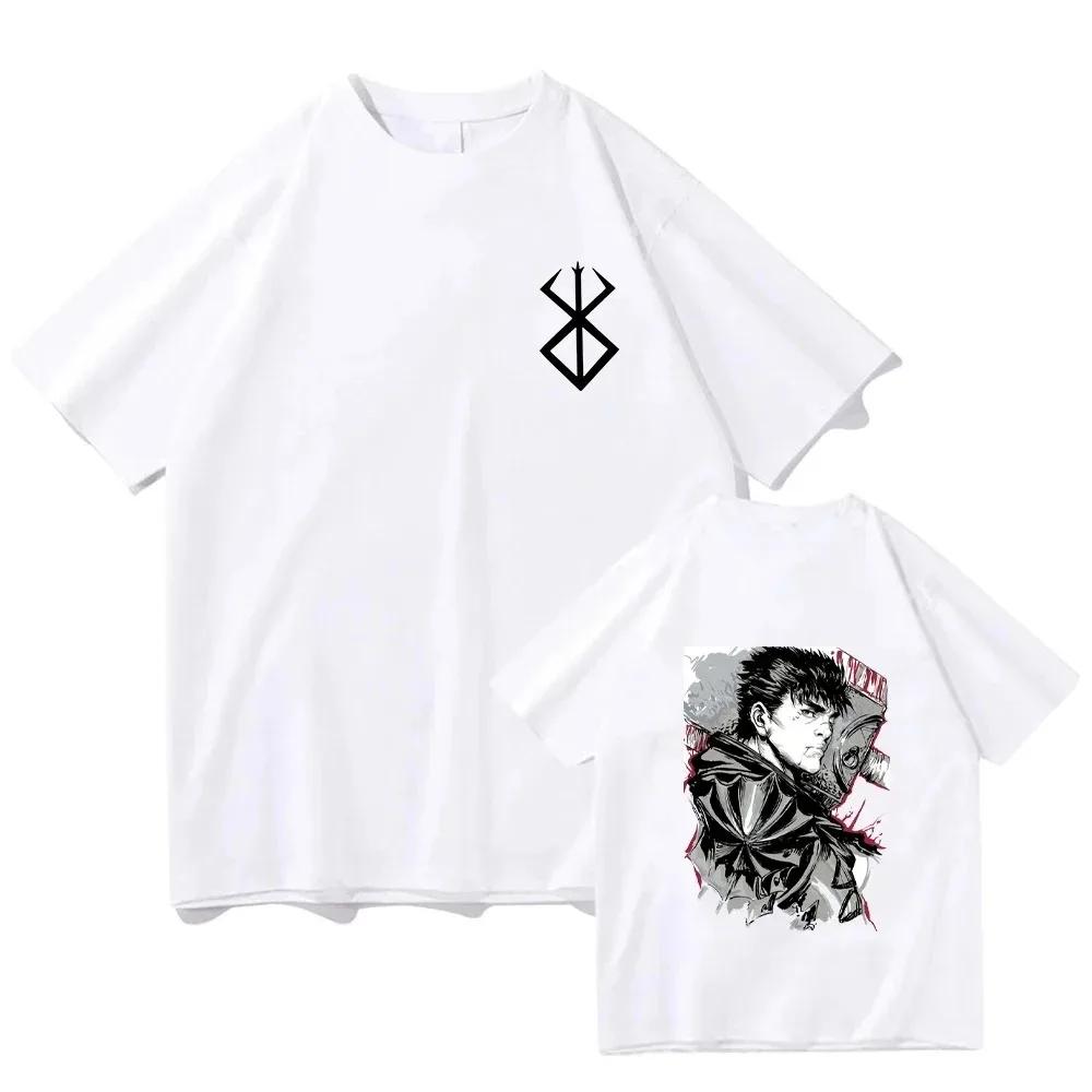 Berserk T-shirt Guts Funny T-shirt Men Cool Manga Japanese Anime Women Cotton Harajuku Manga Hip-hop Oversized T-shirt Tops