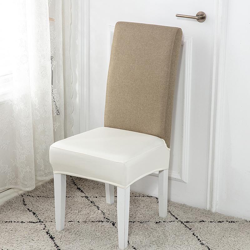 pu leather chair seat cover waterproof cross-border household dining chair cover half pack hotel pu leather chair cover 45*45 белый