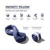 (navy blue)Infinity Pillow - Design Power Nap Pillow, Travel and Neck Pillow (Navy)