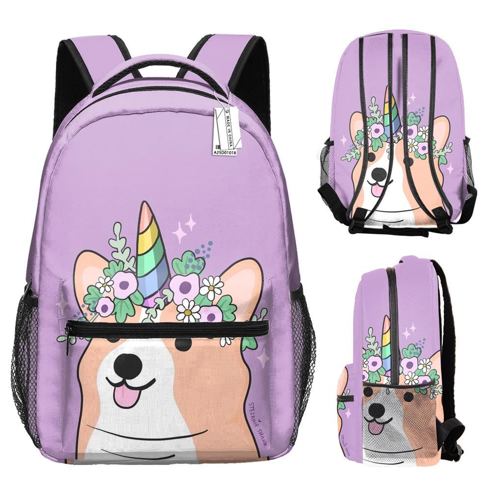 Classic Kpop Youthful School Bags Unisex Cool Unicorn Travel Bags 3D Print Oxford Waterproof Notebook Shoulder Backpacks