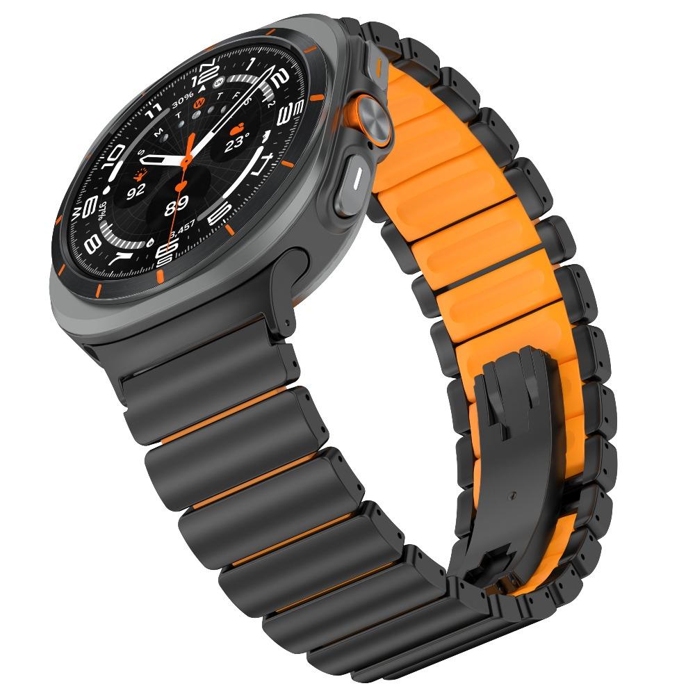 Titanium Rubber Strap for Samsung Galaxy Watch Ultra 2025 47mm Luxury Metal Band Correa For samsung GALAXY ULTRA 7 47MM Bracelet