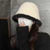 Plush fisherman's hat children's autumn and winter versatile thermal basin hat big head circumference cover face small bucket hat