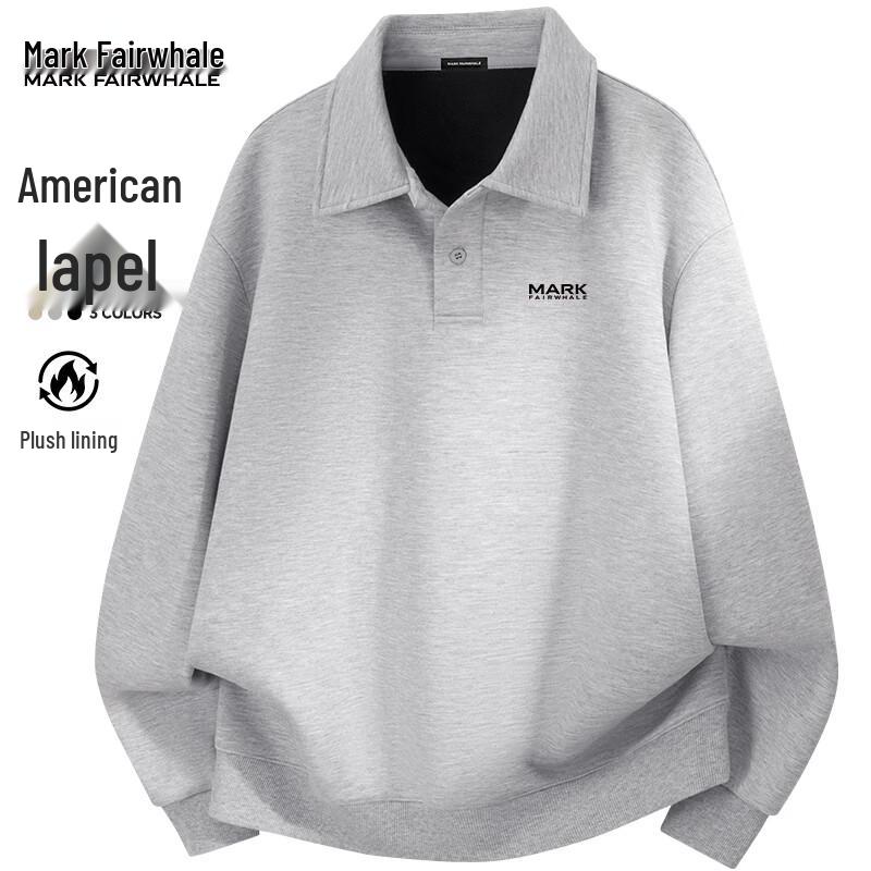 

Mark Fairwhale Men s Lapel Fleece Sweatshirt 3XL
