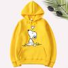 New Cartoon Print Hoodie: Couples' Plus Velvet Autumn/Winter Sweatshirt - Casual Versatile Pullover