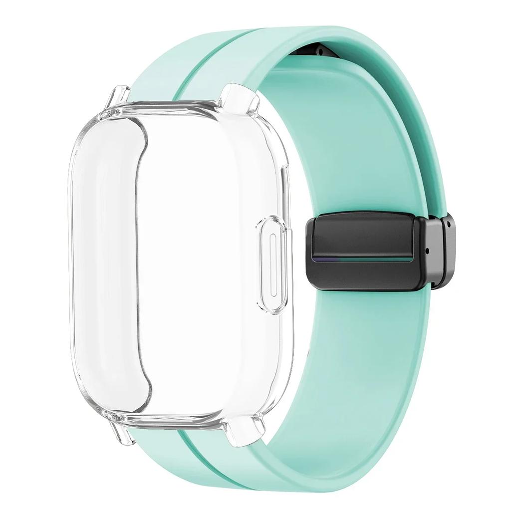 Magnetisches Silikonarmband + Hülle für Xiaomi Redmi Watch 5 Active Lite Smartwatch Armband und Hülle für Redmi Watch 5 Active Lite