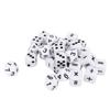 30Pcs Dice Set Black Letter Plastic Easy Read Teaching Dice Set for Game Math Learn