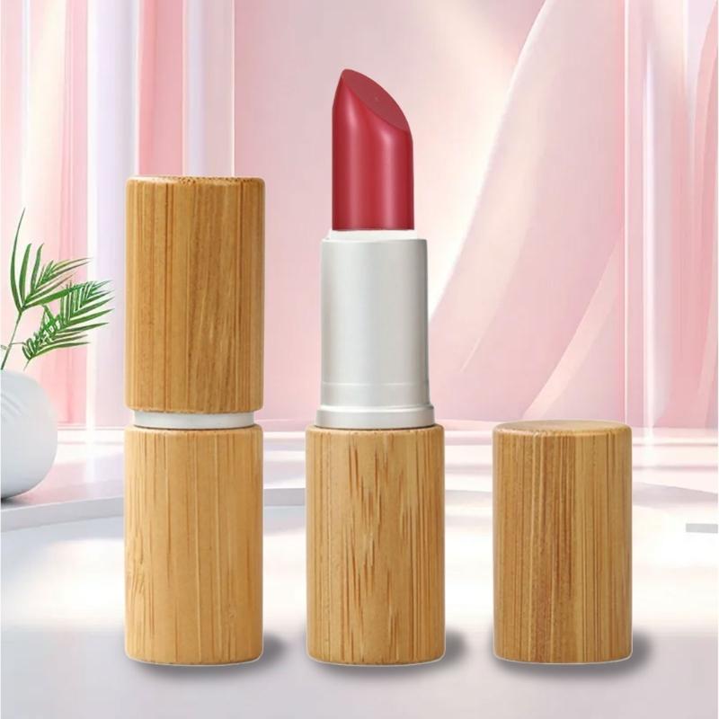 5pcs Empty Natural Bamboo Lipstick Tubes Friendly Cosmetic Containers Lip Gloss Storage for Lip Balm and Makeup
