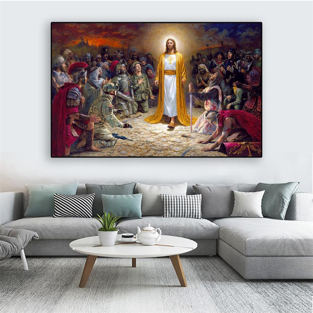 Vintage plagát Ježiš na plátne nástenné umenie Home Decor Jesus Wall Art Obrazy na plátne pre domácu galériu Wall Art Room Wall Decor